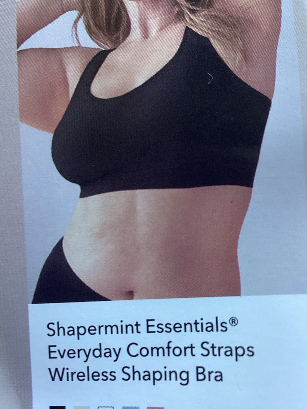 Shapermint Essentials Everyday Comfort Straps Wireless Shaping Bra - Black